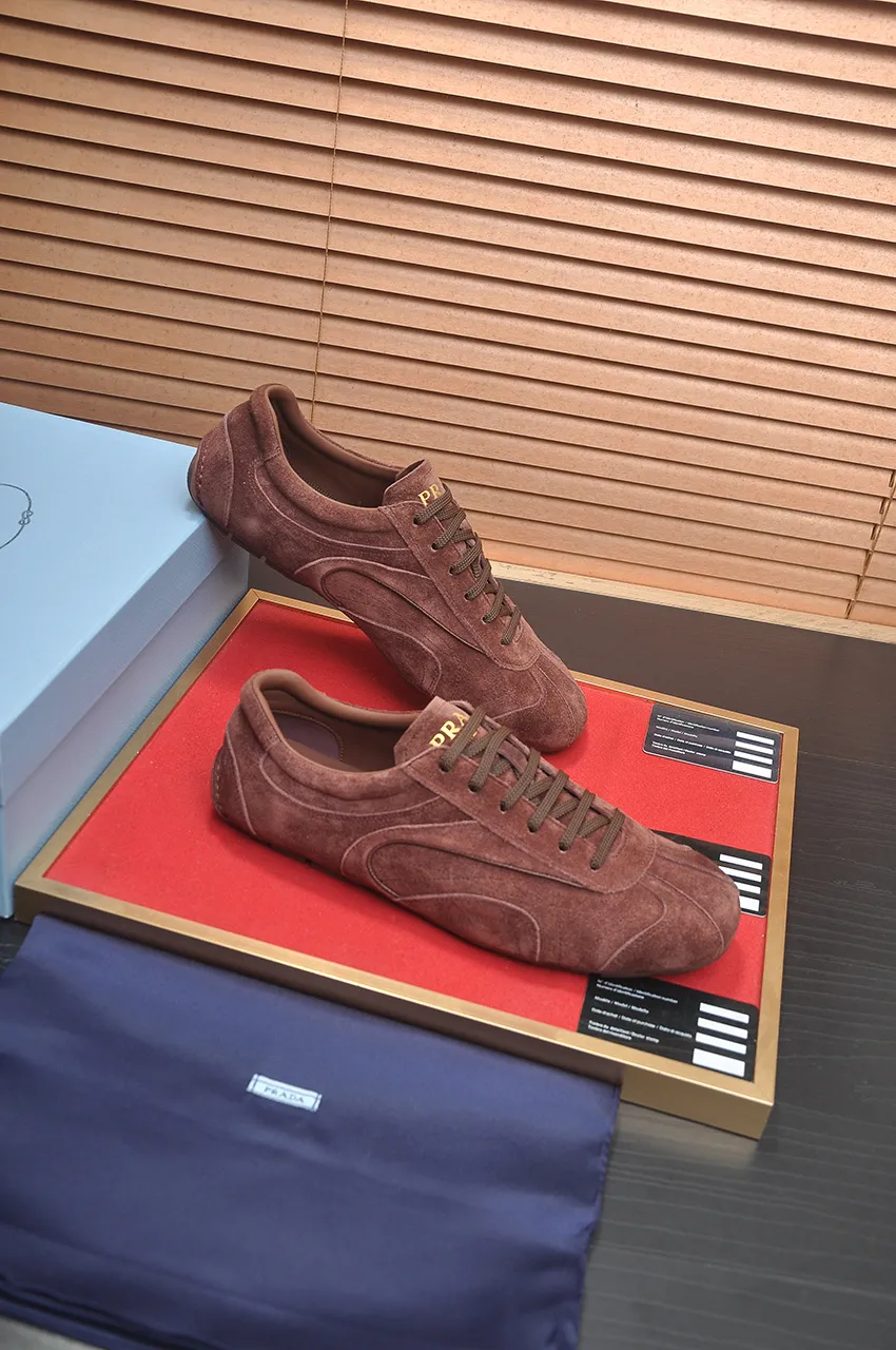 Men's shoes 💰560💶【PRADA】Prada casual shoes for couples, originally developed 1:1, made of high-mercerized cowhide with imported cowhide, silk sheepskin lining, rubber outsole, comfortable and soft on the feet, size for women: 35 to 40. Male 38 to 48💰🔥🔥🔥🔥🔥